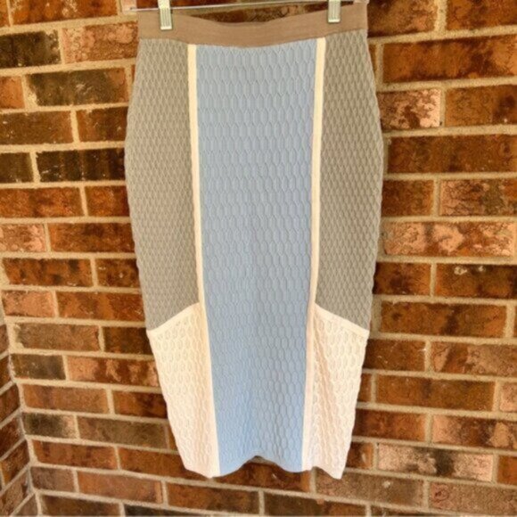 JONATHAN SIMKHAI  * Hex Color Blocked Skirt EUC Midi M - Picture 5 of 10